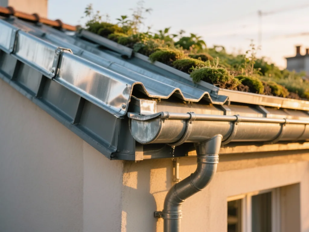 Pose du complexe drainant et du substrat sur une toiture terrasse végétalisée